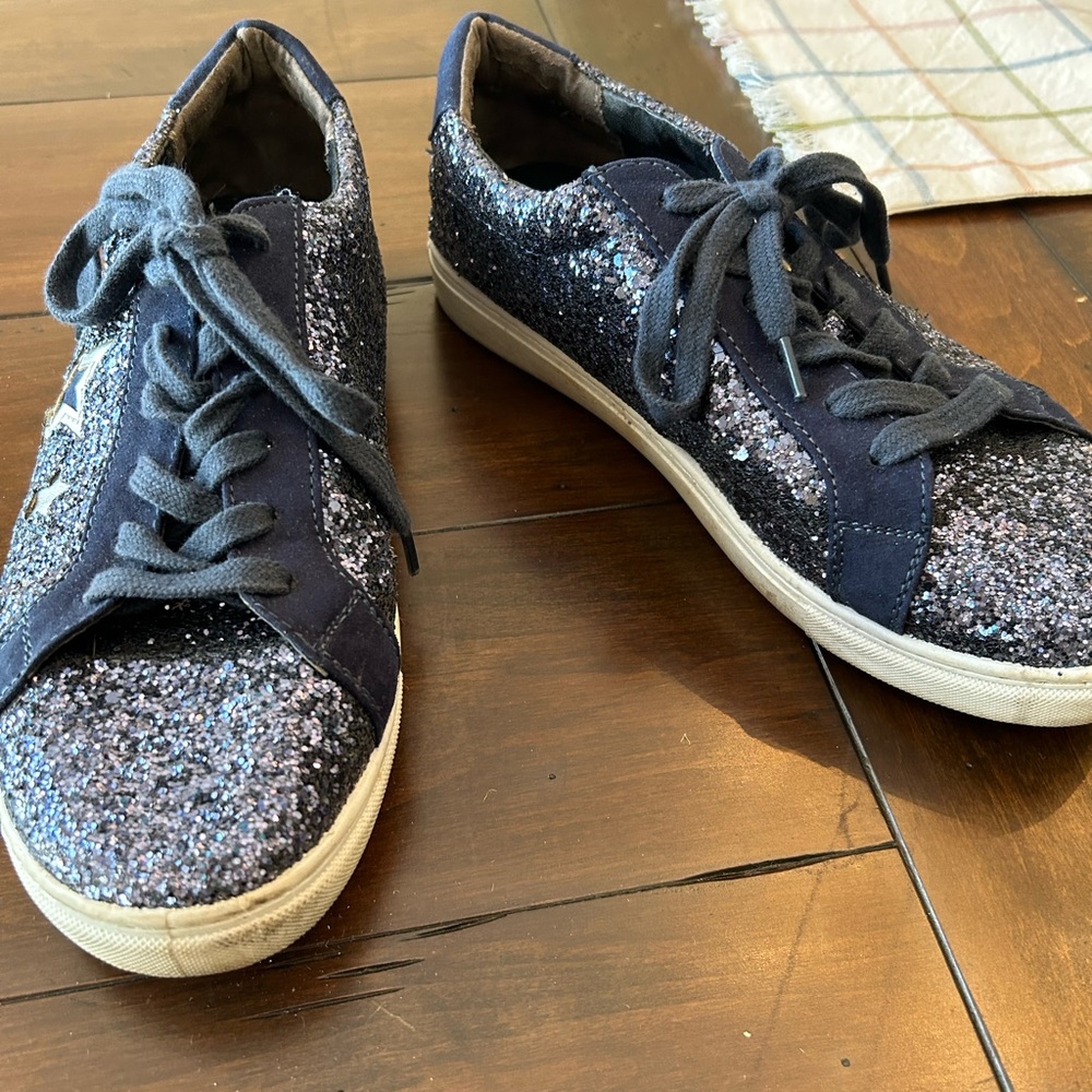 Circus by Sam Edelman Navy Blue Sparkly Sneakers